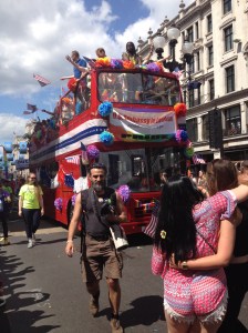 US Embassy float at the London Pride Parade